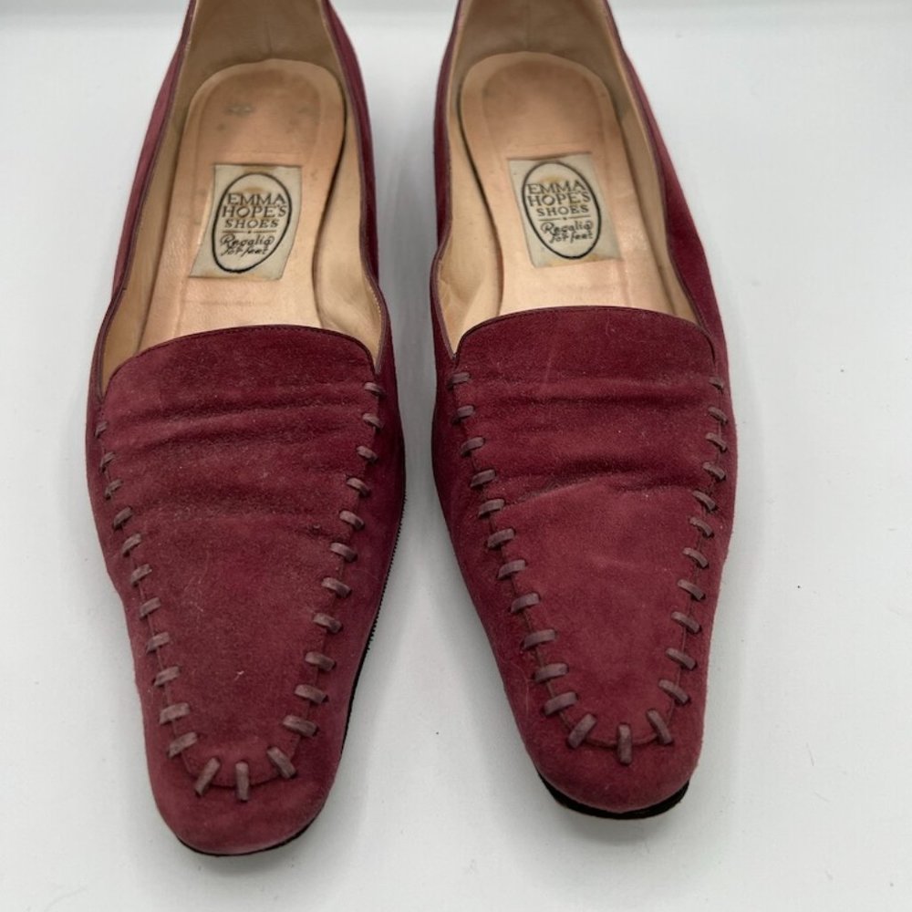 Emma Hope Burgundy Suede Slippers size 38